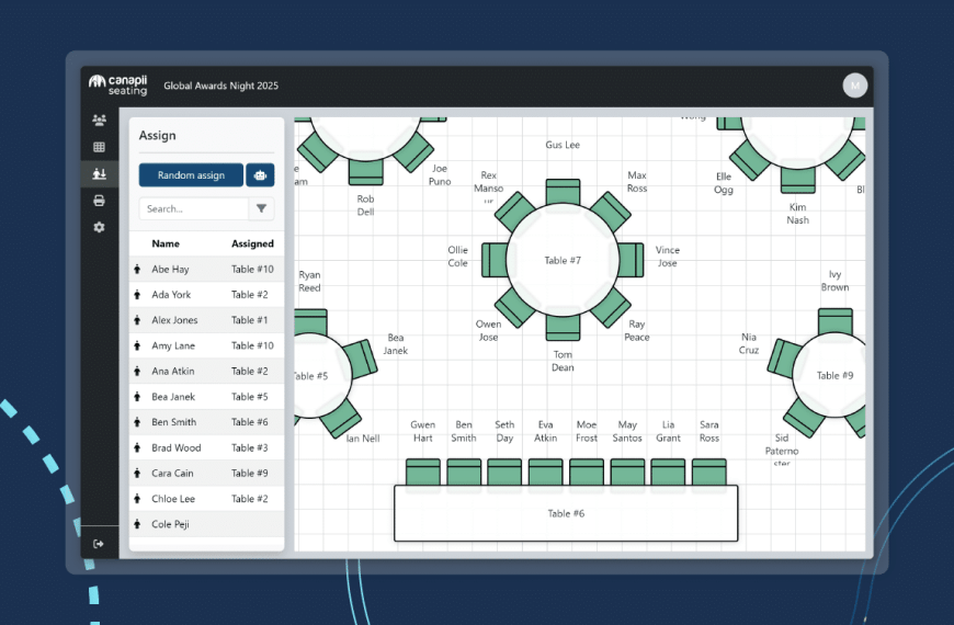 Canapii launches ‘Canapii Seating’ software, addressing critical gaps in event seating solutions